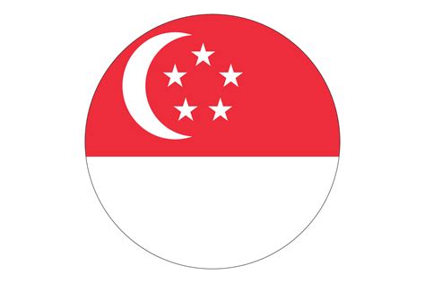 singapore flag in circle